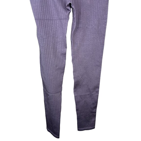 Good American Ribbed Leggings NWT Size 1/2 Dusty Violet Compression Yoga Pants - Picture 11 of 13